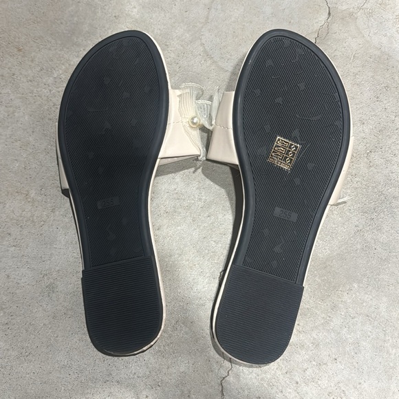 PEARLED DRESSY SLIDES/SANDALS - Picture 5 of 7